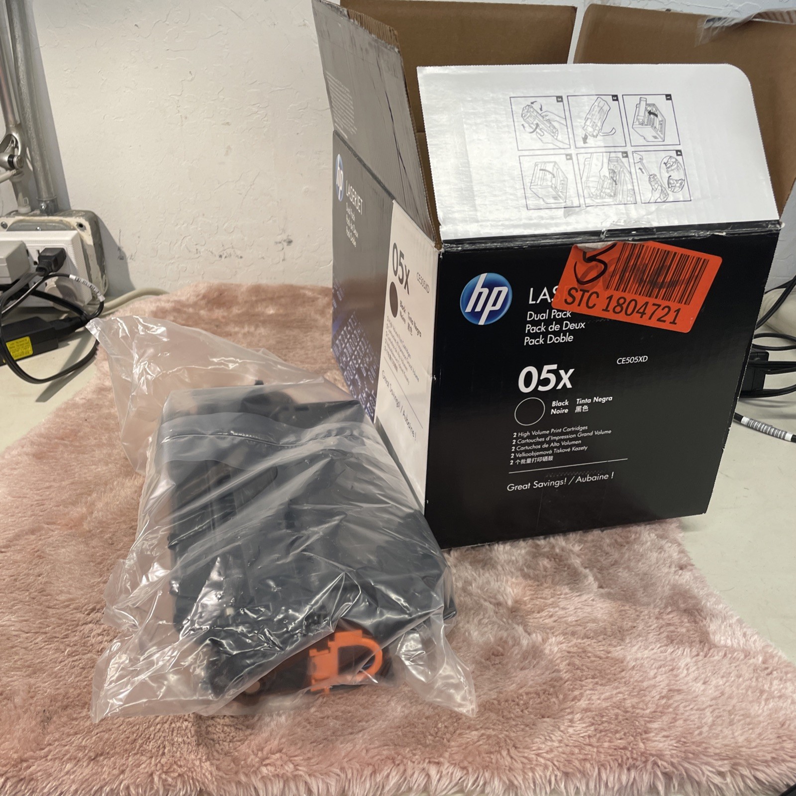 One Sealed HP CE505XD 05X  High Yield Toner Cartridge - Black - Expired Ink