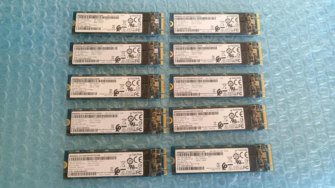 SanDisk SSD X600 M.2 2280 128GB SATA Solid State Drive 10pcs Tested