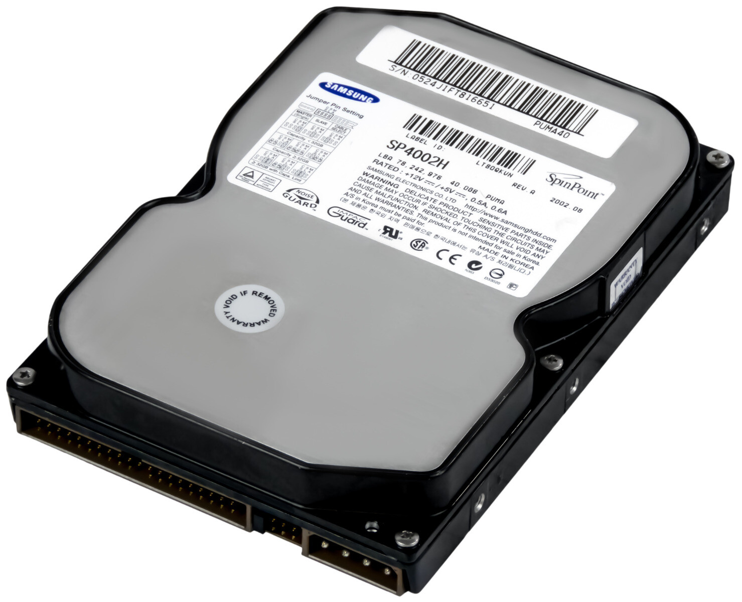 HARD DRIVE SAMSUNG SpinPoint P40 SP4002H 40GB 7.2K 2MB ATA 3.5''