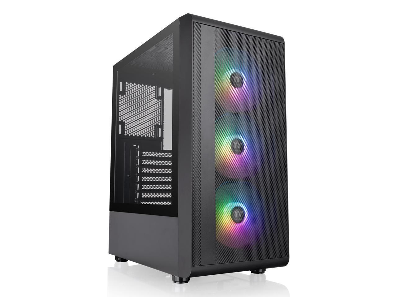 Thermaltake S200 TG Black ATX Mid Tower ARGB Tempered Glass Computer Chassis