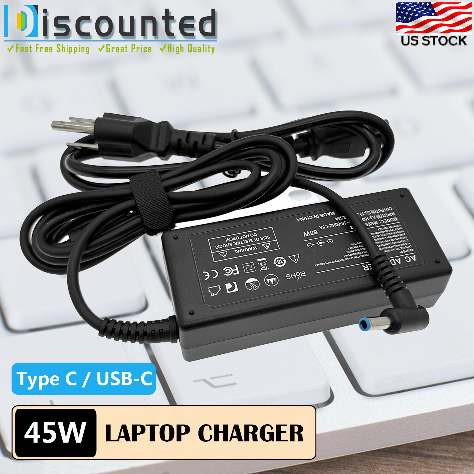 For HP Pavilion x360 14m-cd0000 14m-cd0001dx 14m-cd0003dx AC Adapter Charger 65W