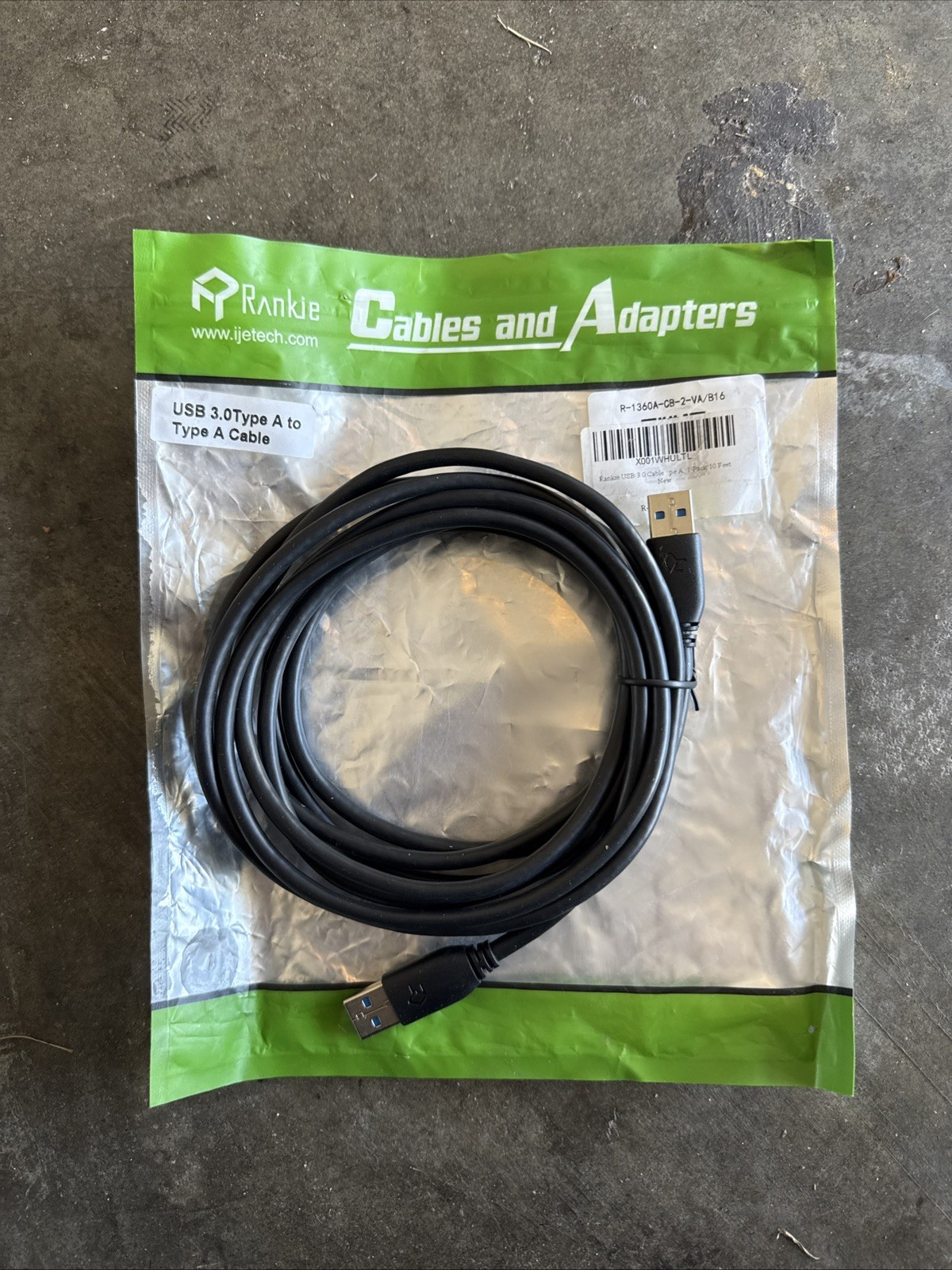 Rankie Cables And Adapters USB 3.0 Cable Type A 1-pack 6 Feet New 