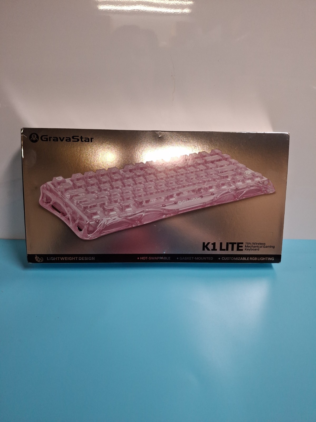 GravaStar Mercury K1 Lite 75% Classic Edition Wireless Mechanical Keyboard pink