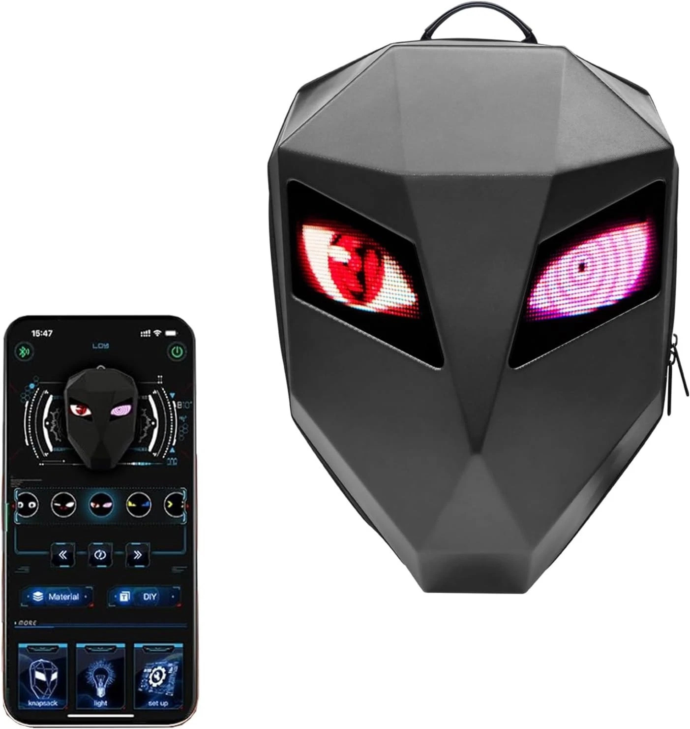 3D Waterproof Motorcycle LED Knight Backpack programming Backpack Best Gift