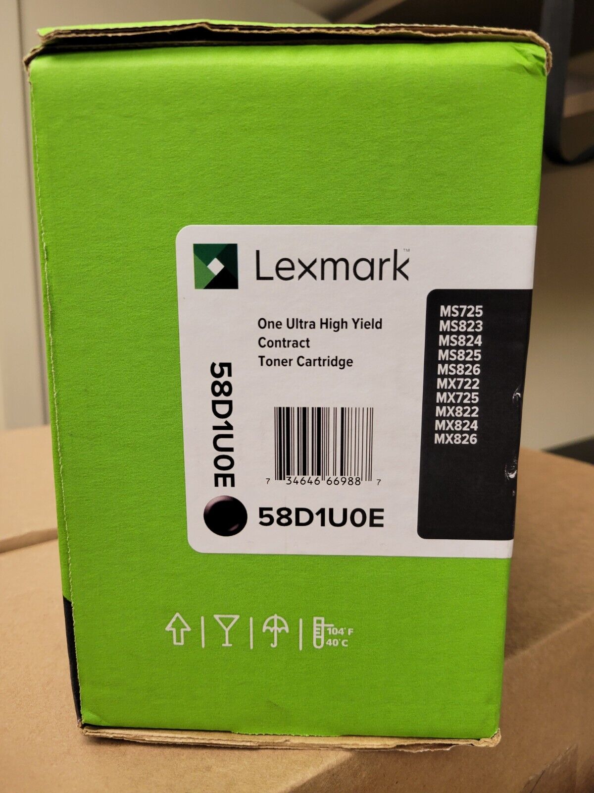 Lexmark Genuine Black Ultra High Yield Toner Cartridge 58D1U0E