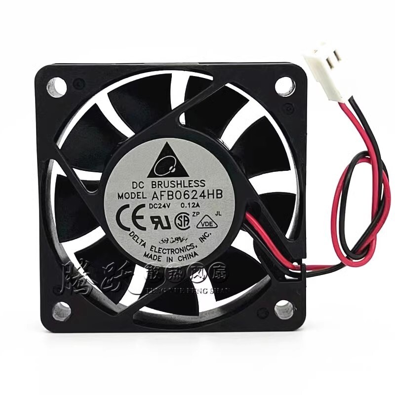 Delta AFB0624HB 6015 DC24V 0.12A 6CM 2-Wire Inverter Cooling Fan