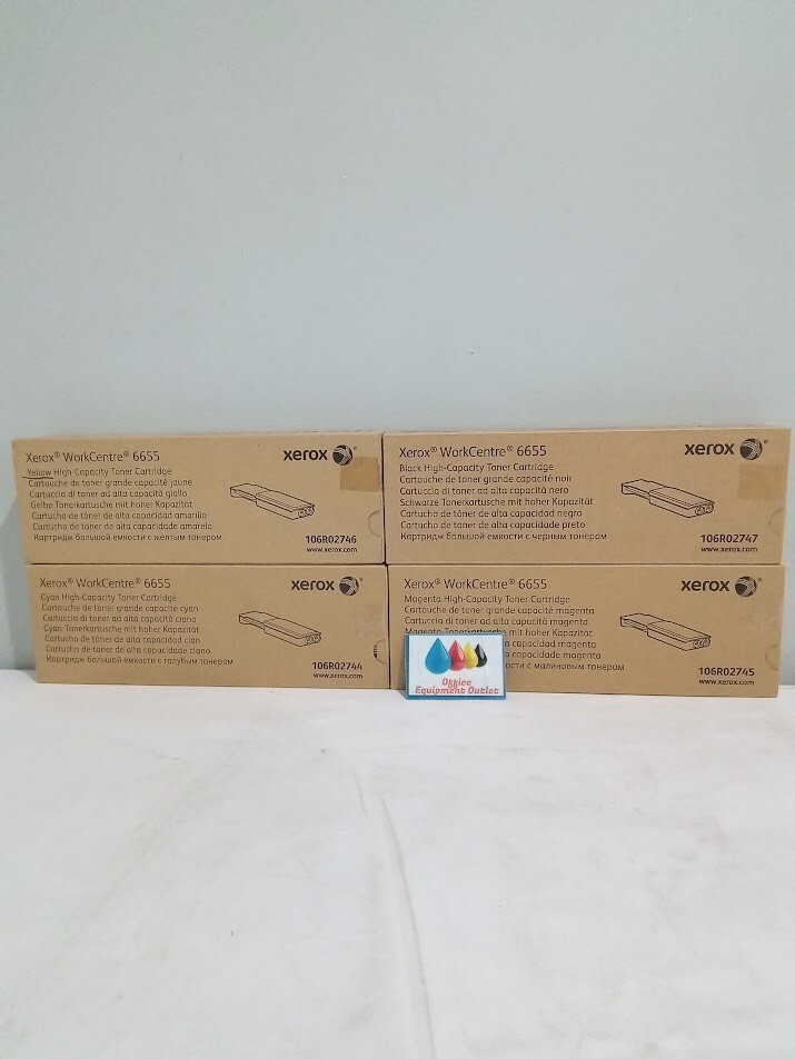 Xerox WorkCentre 6655 toner Cartridge set Yellow Magenta Cyan Black