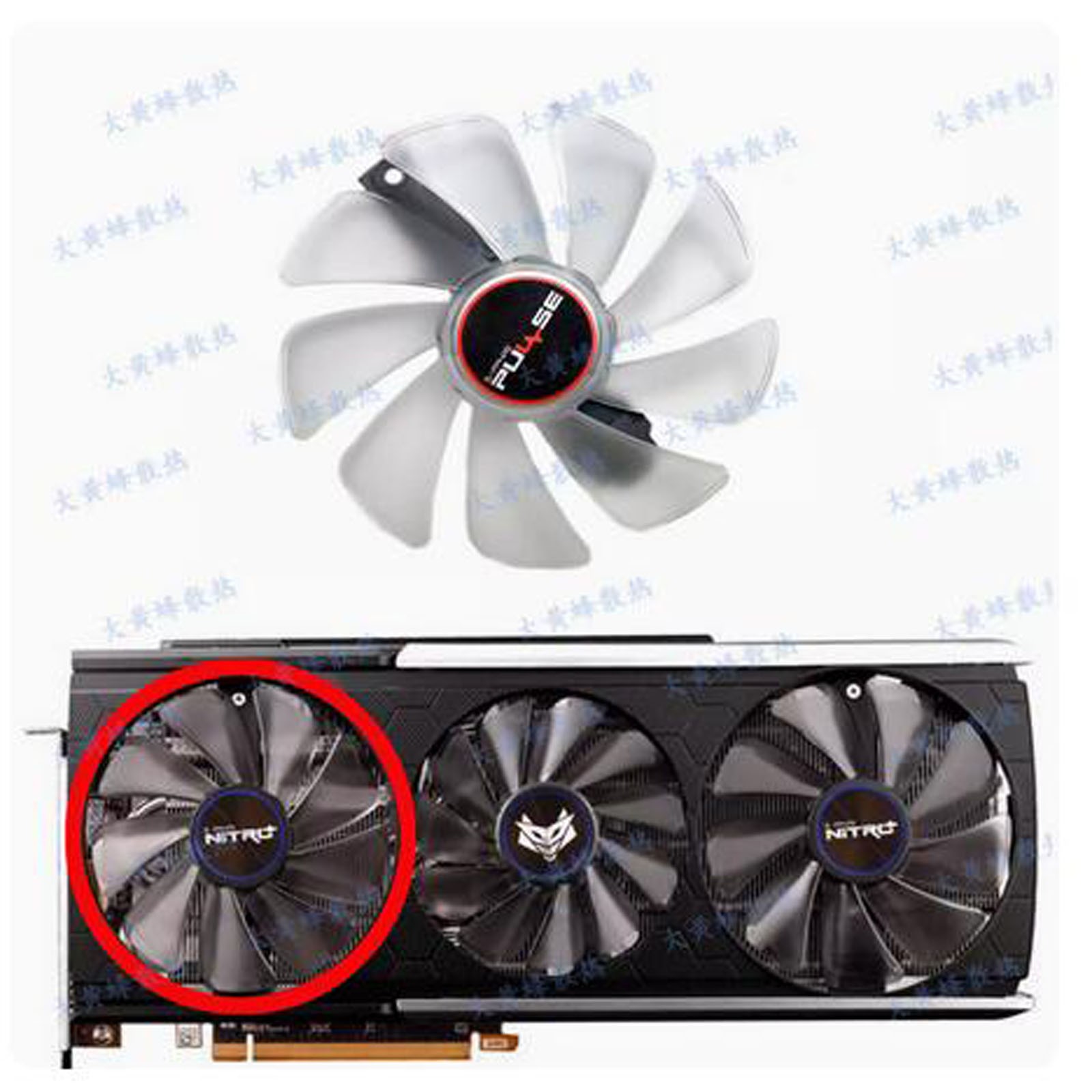 For SAPPHIRE RX5700XT Ultra Platinum Aurora Fan FDC10H12D9-C/FD10015M12D