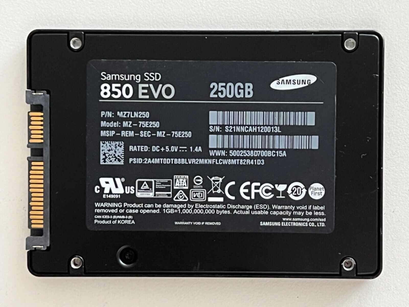 SAMSUNG 850 EVO 250GB 2.5