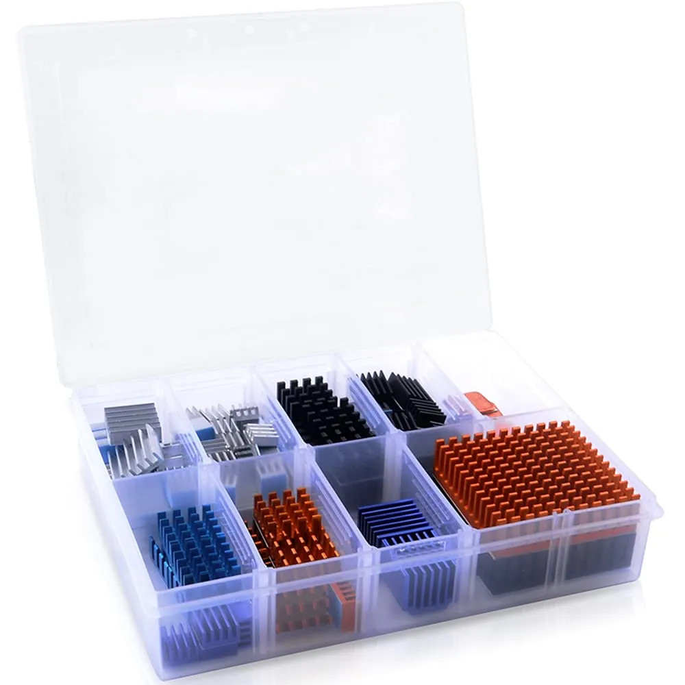 102 Pcs Heatsink Kit With Thermal Tape For Raspberry Pi CPU GPU VGA Cooling Set