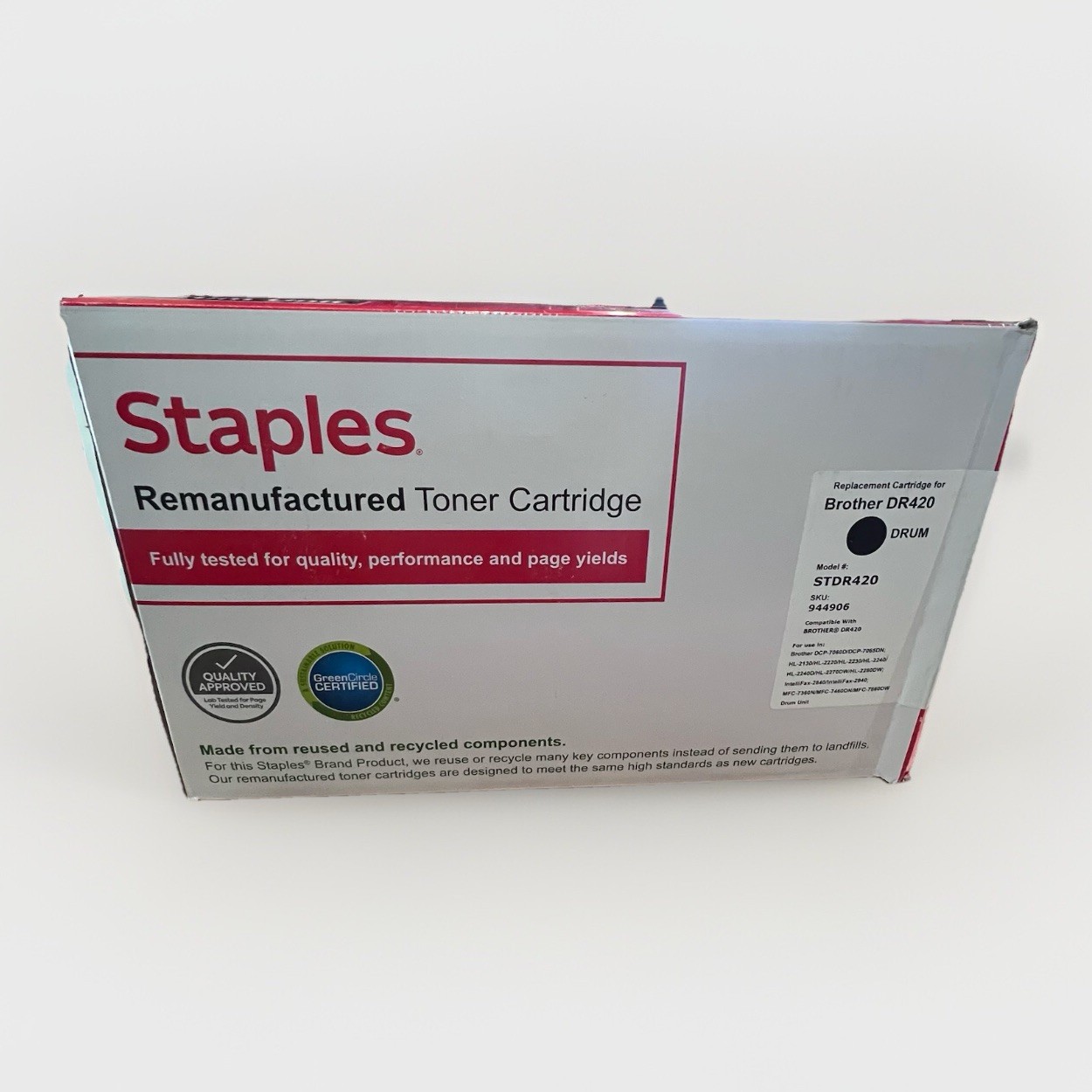 Brother DR420 Staples Replacement Cartridge Drum NEW Opened Box