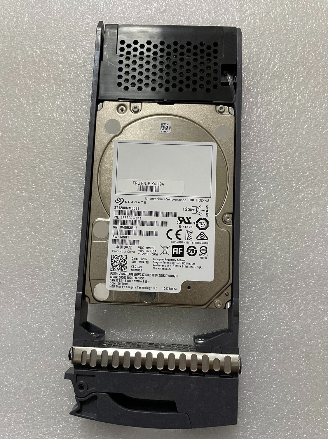 FOR Netapp E-X4119A/ E-X4119B-R6 E2824 1.2T 12GB 2.5" SAS Hard Drive
