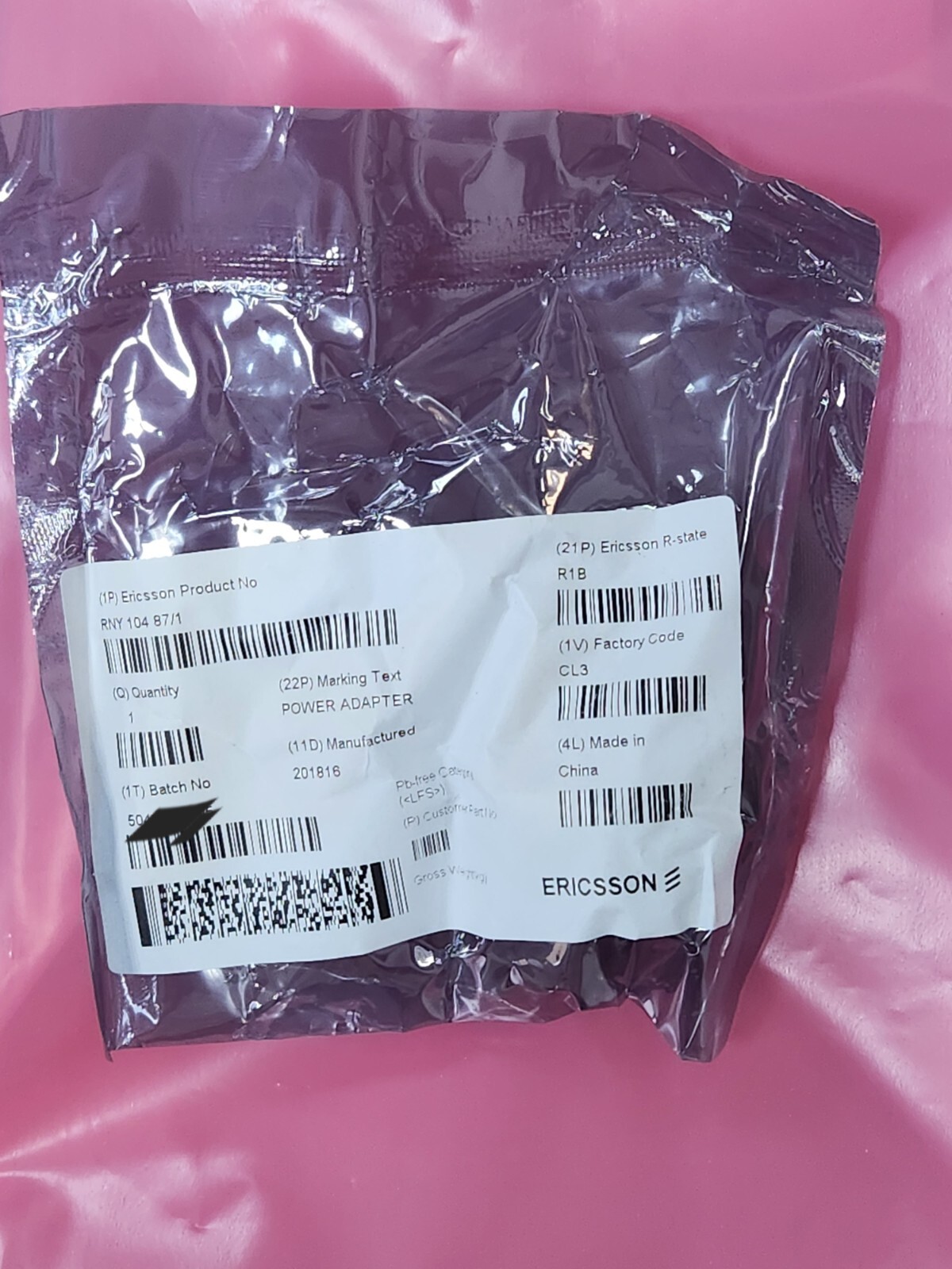 NEW ERICSSON RNY10487/1 Power Adapter