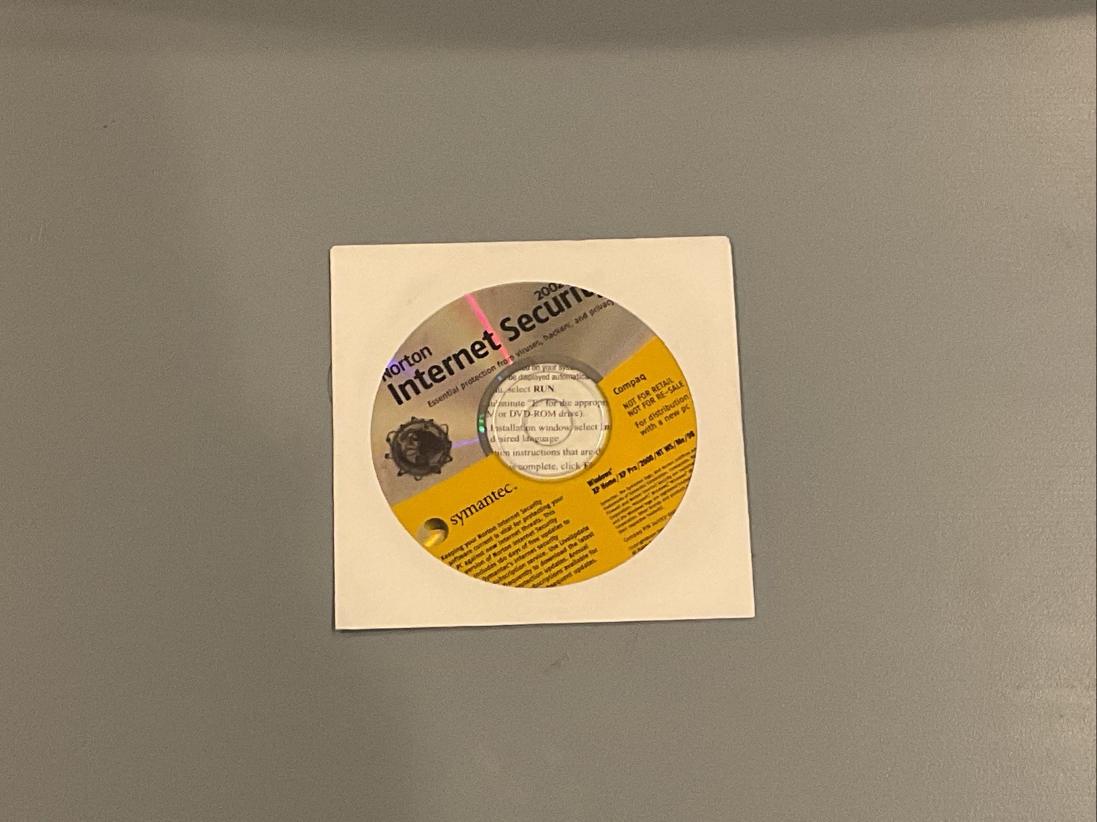 Norton 2002 Internet Security Disc