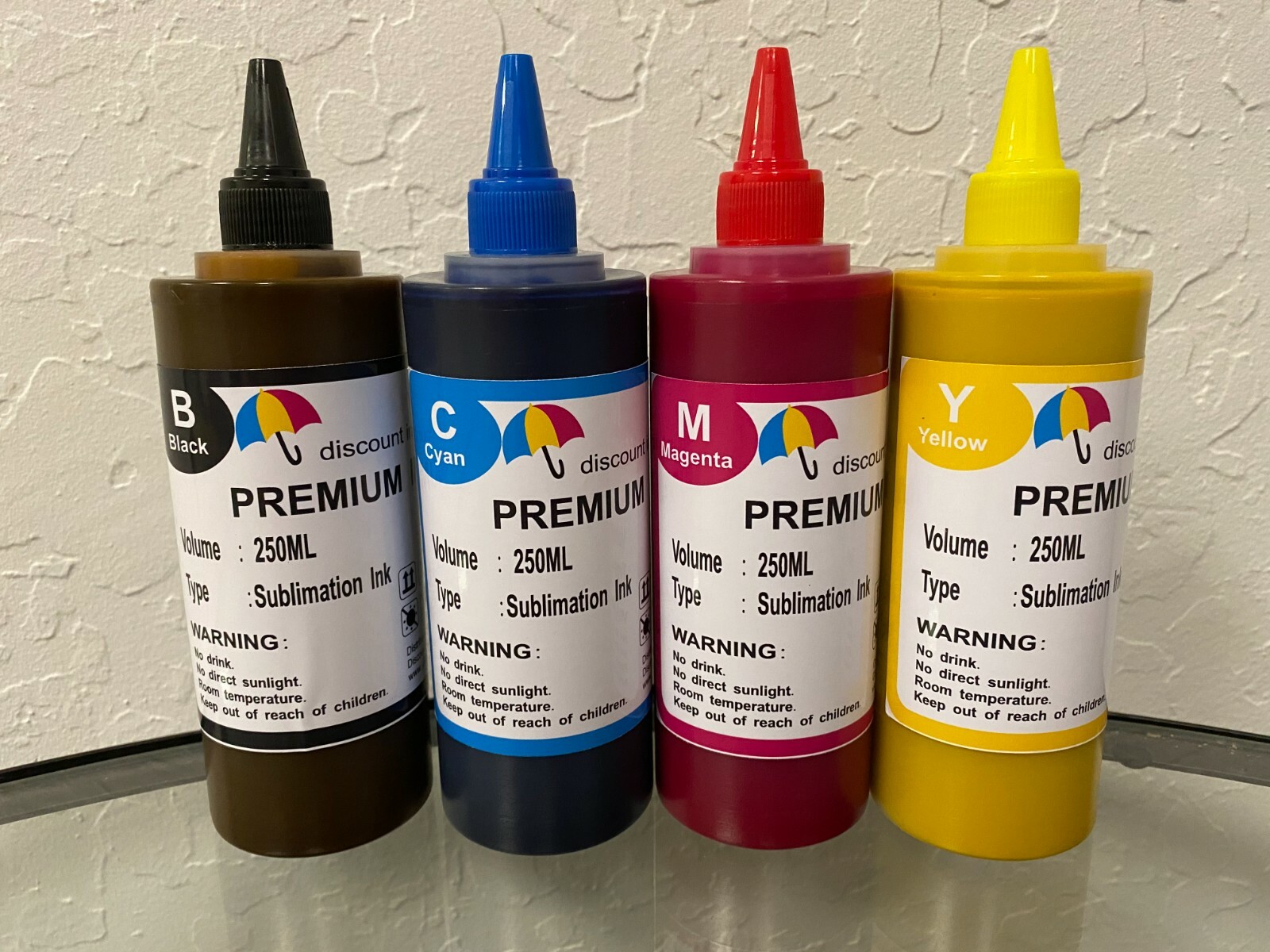 4x250ml Sublimation Ink for Epson ET-2760 2720 4800 2800 2803 WF 7710 7720