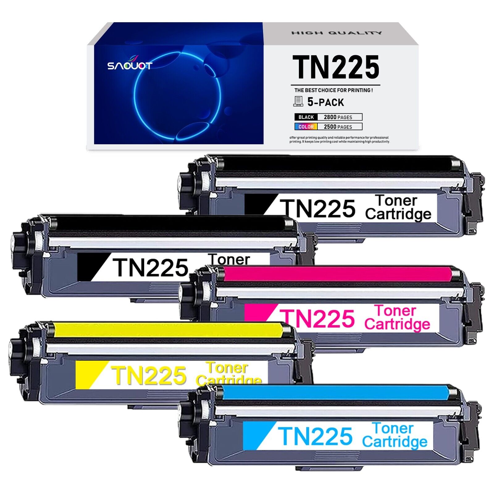 TN225 Toner Cartridge Replacement for Brother MFC-9140CDN HL-3150CDN 3140CW