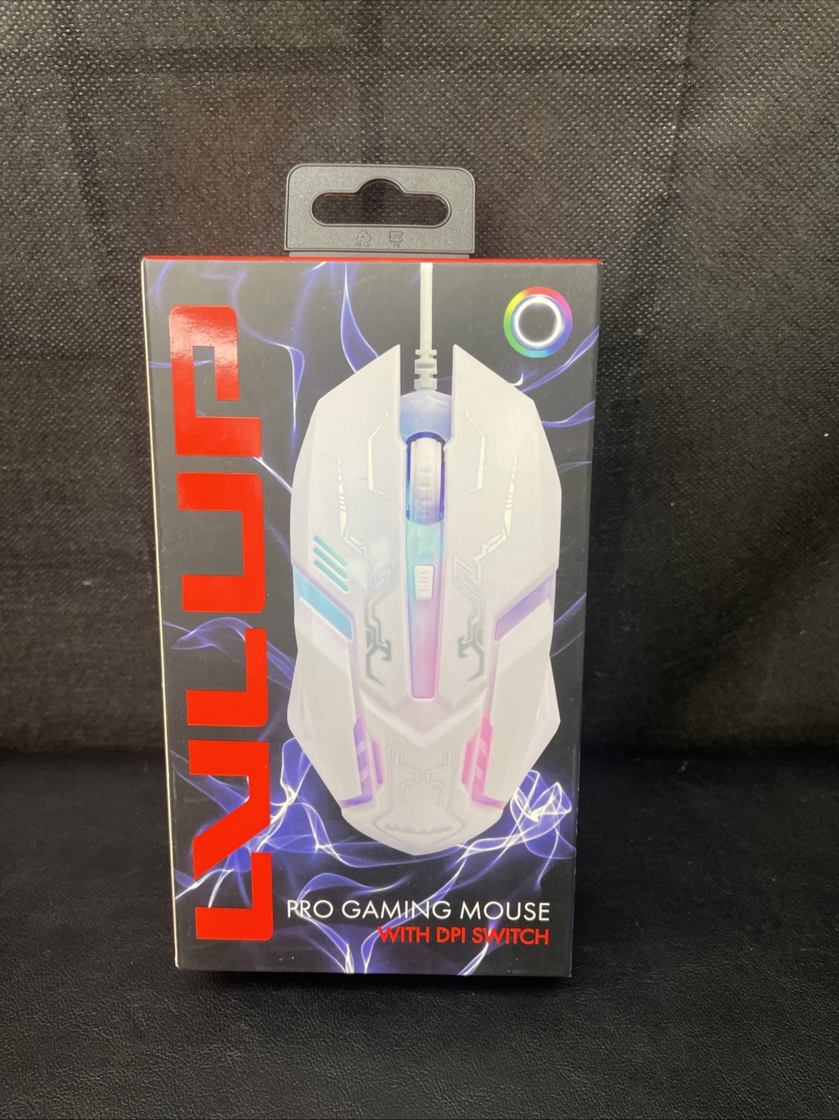 LVLUP PRO GAMING MOUSE WITH DPI SWITCH RGB, 800/1000/1200 DPI, LU736-NOC-STK-6