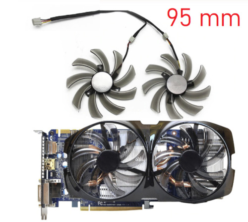 Pair Fans Cooler Fan For Gigabyte HD 7850 Radeon R9 270 GTX 670 650 660Ti 550