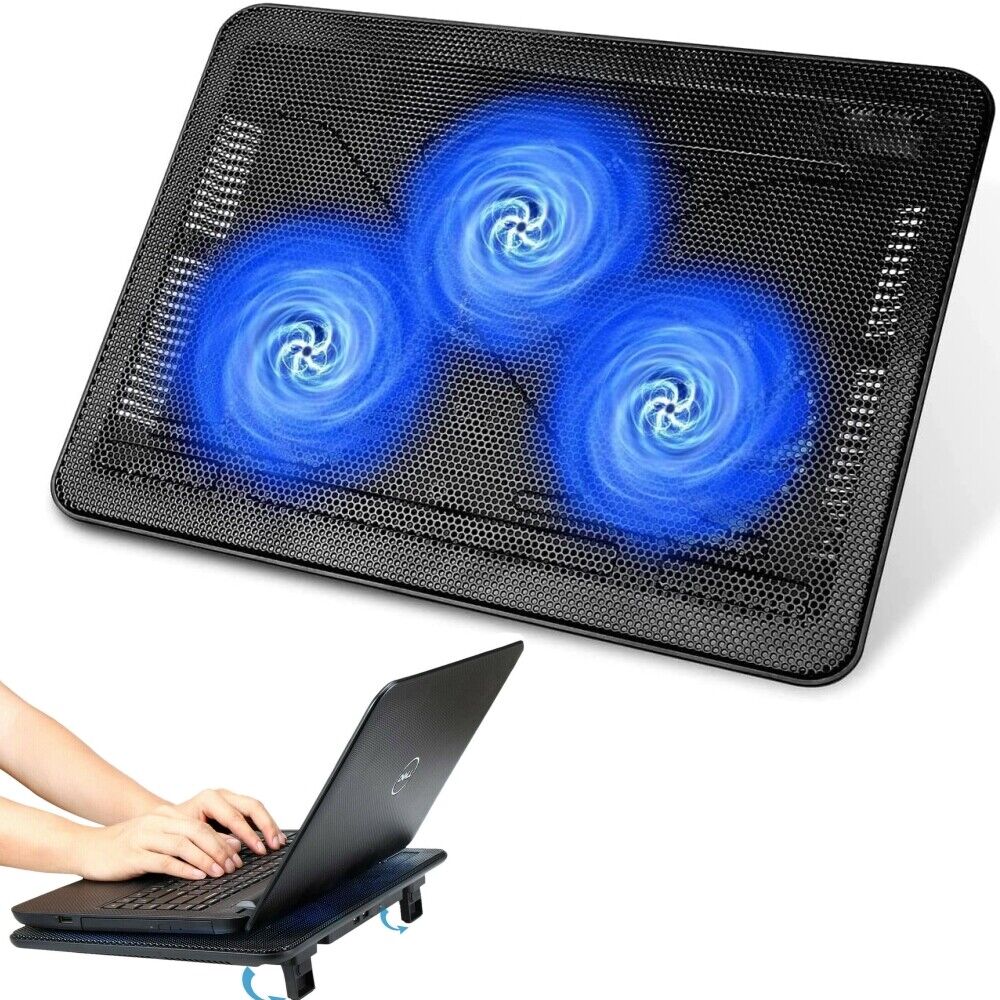 Gaming Laptop Cooling Pad with 3-6 Fans LED Laptop Cooler Stand 12-17