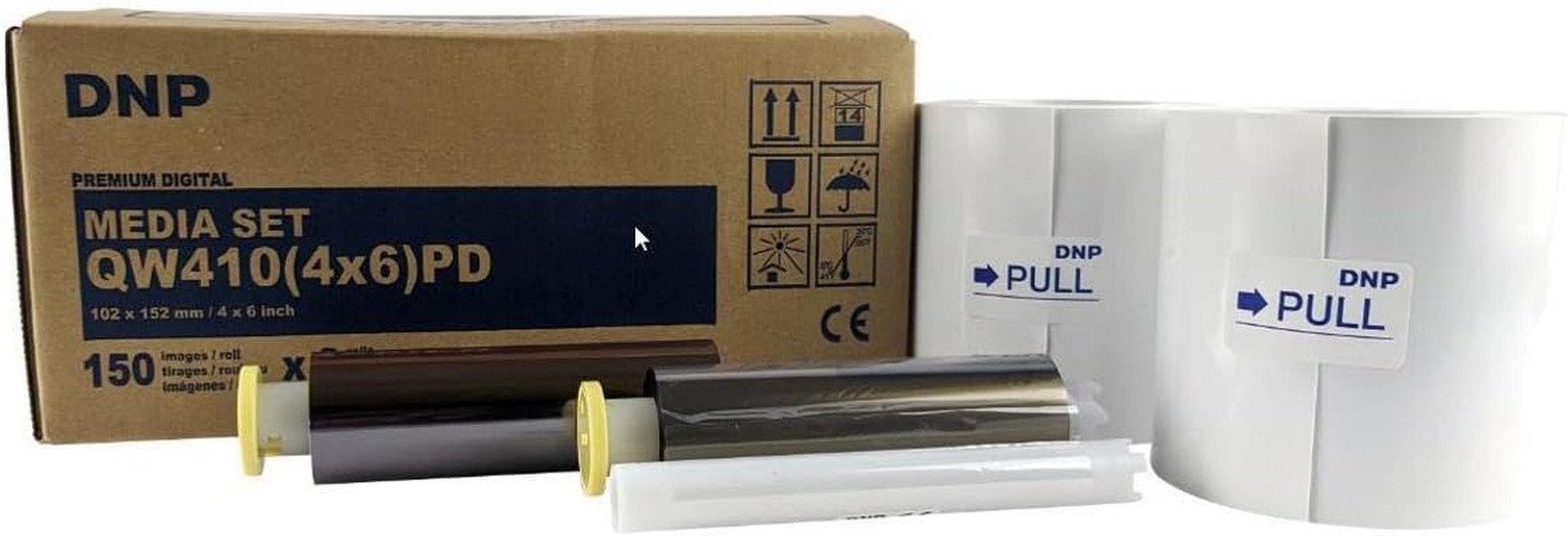 DNP Premium Digital Media for QW410 Printer, 4X6 Roll, 150 Prints per Roll, 2 Ro
