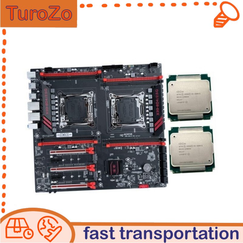 X99-8D4/2.5G Dual CPU Motherboard Intel Xeon E5-2696v3 36c/72t 2.3GHz M.2 EATX