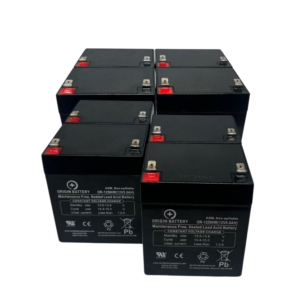 Tripplite RBC58-2U Battery Replacement - 8 Pack 12V 5AH High Rate UPS Series