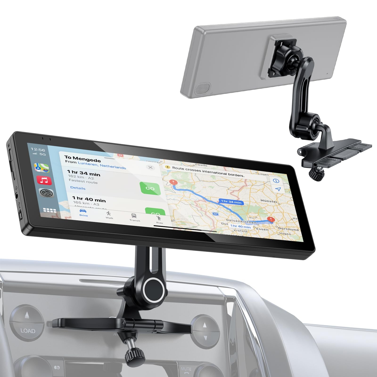 iGoevo Extended Arm CD Slot CarPlay Screen Mount – Higher Viewing Position... 