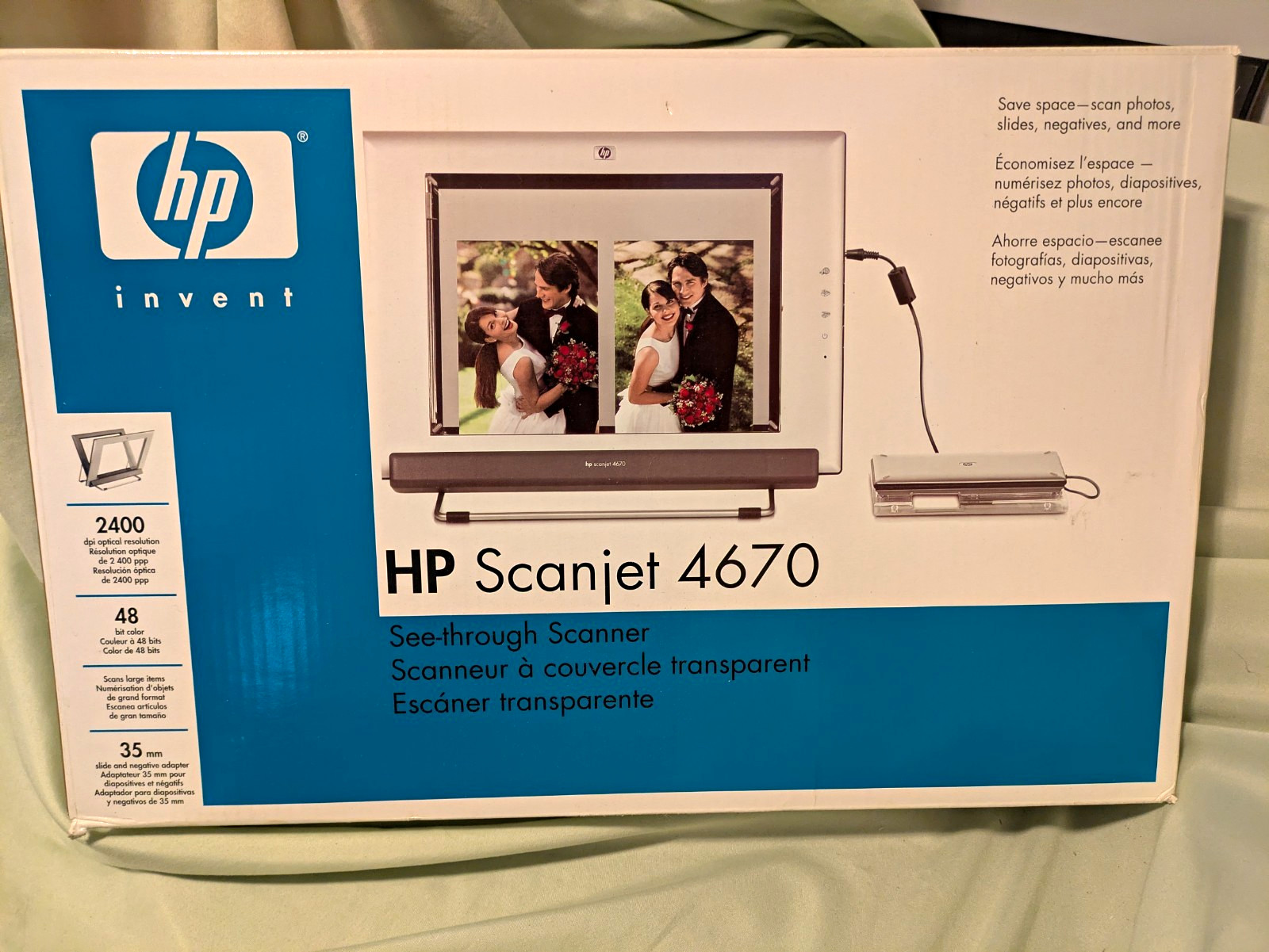 HP Scanjet 4670 See-Through Flatbed Scanner 2400dpi 48-bit USB Q3120A NOS