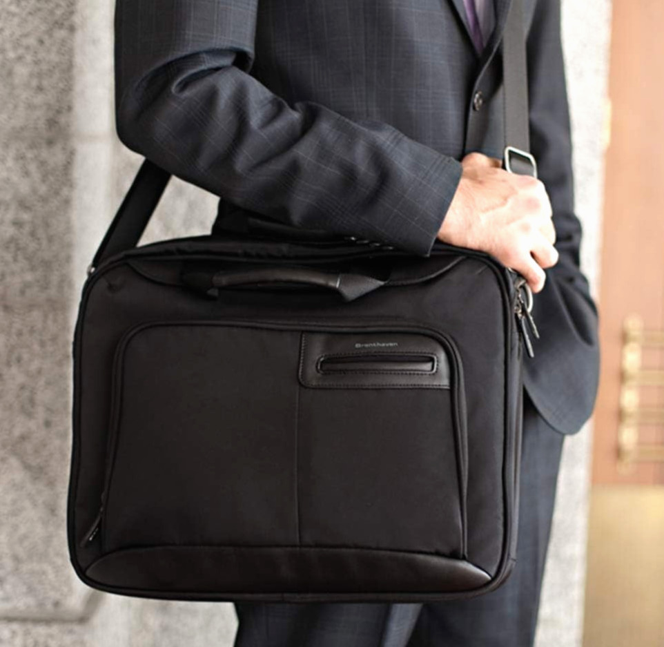 Brenthaven Elliot Business Deluxe Briefcase 15-inch Laptops Travel Bag Black