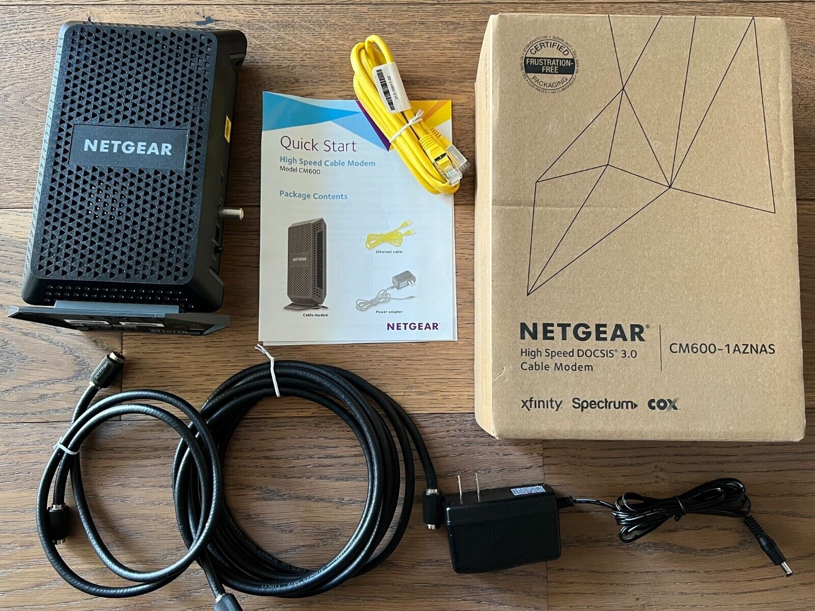 NETGEAR - CM600 CABLE MODEM - DOCSIS 3.0 - Spectrum Comcast/Xfinity COX - NICE