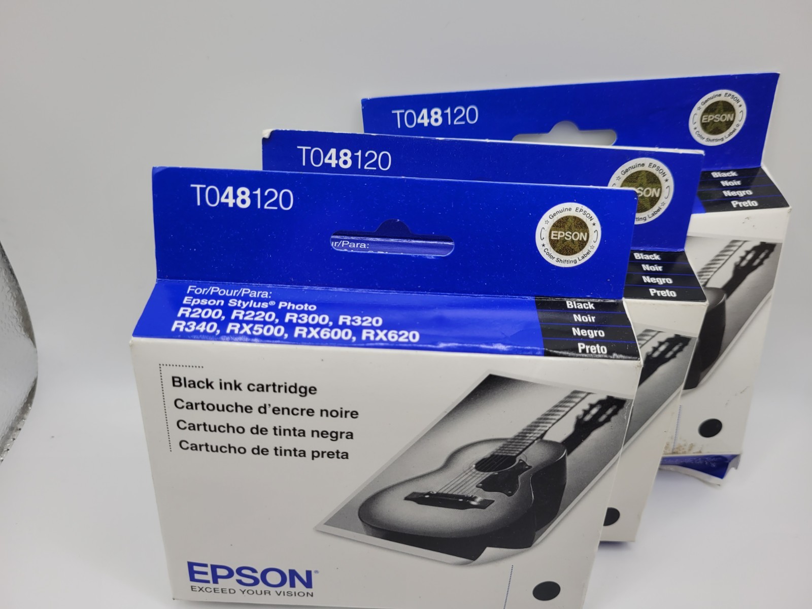 EPSON T048120 Black Ink Cartridges - New Three Pack