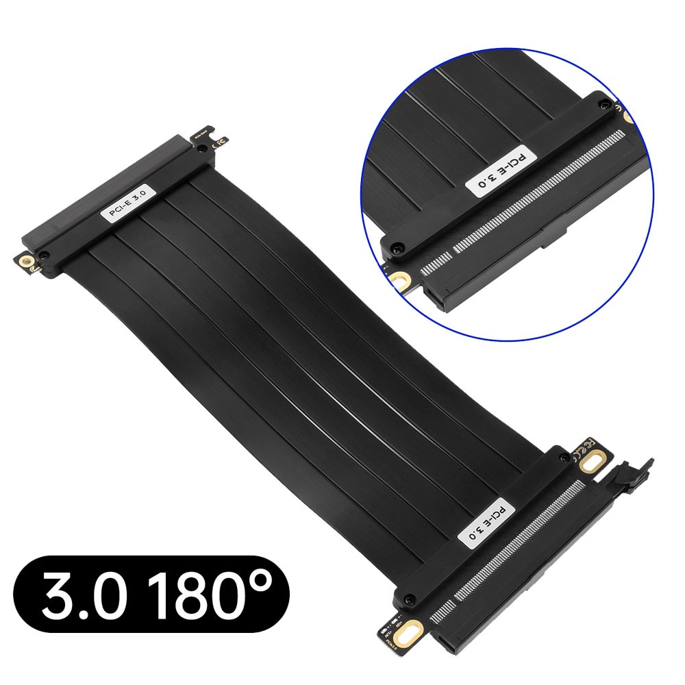 1X For PCI-E 3.0 180° 16x Riser Cable Graphics Card Extension Cable For GPU Card