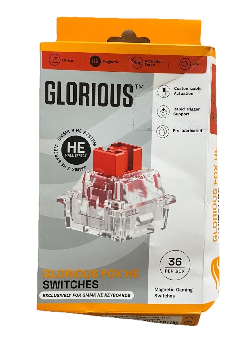 Glorious Fox HE Linear Magnetic Switches For GMMK HE Keyboards, 36 Count