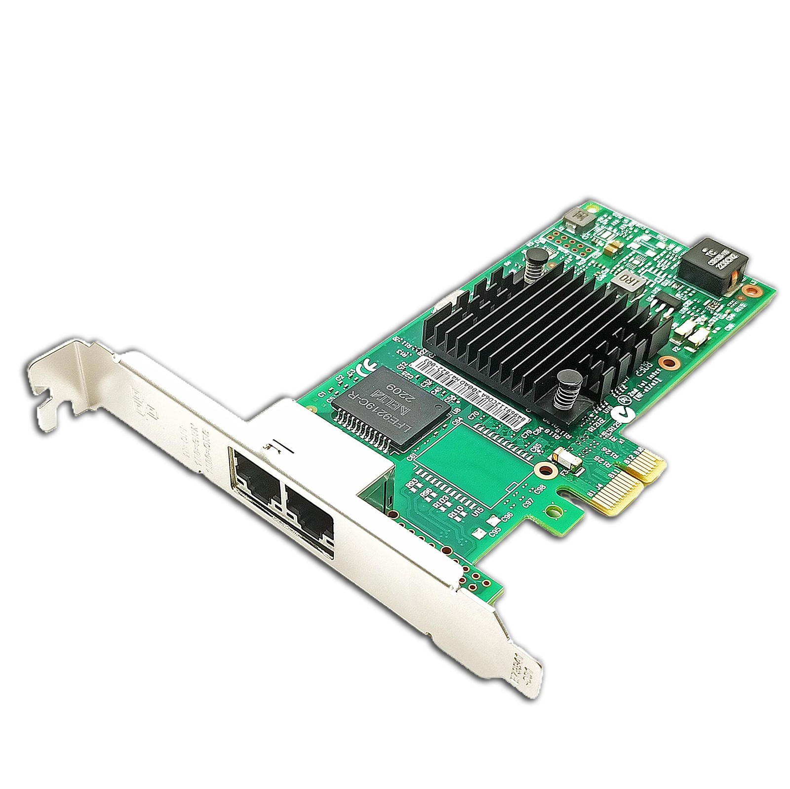 Gigabit Dual Ethernet Server PCIe2.0 x1 1Gb NIC 2X RJ45 Intel I350T2V2BLK