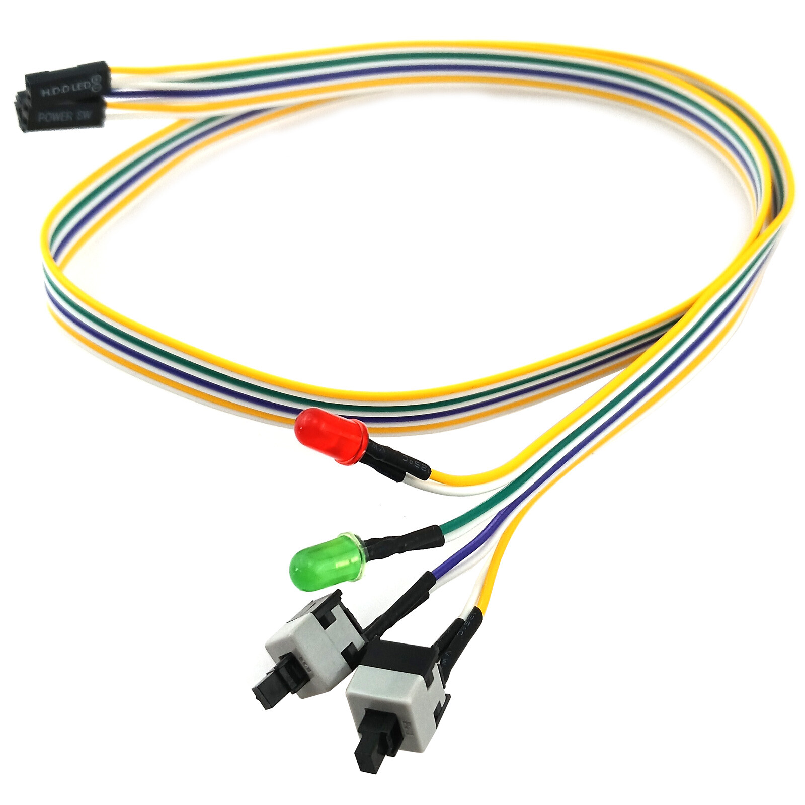 ATX Computer Motherboard Power Cable Press Switch On Off Reset PC HDD LED Wire