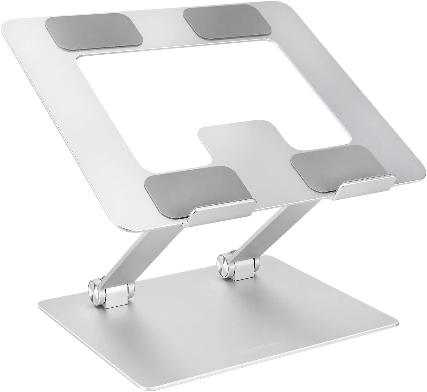 Amazon Basics Sturdy and Portable Ergonomic Laptop Stand for Desk, Adjustable Ri