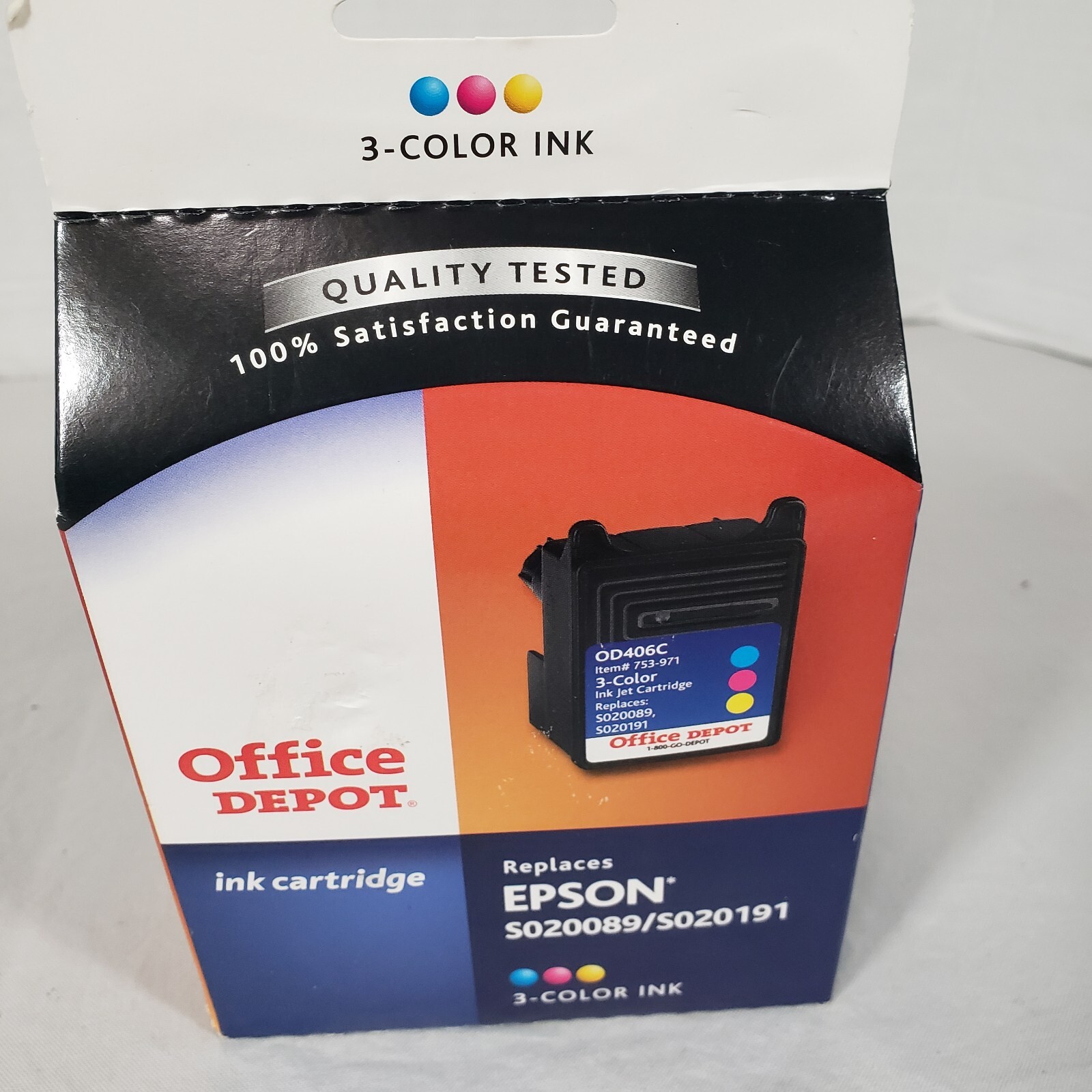 OFFICE DEPOT INK CARTRIDGE  3-COLOR INK REPLACES EPSON S020089/S020191