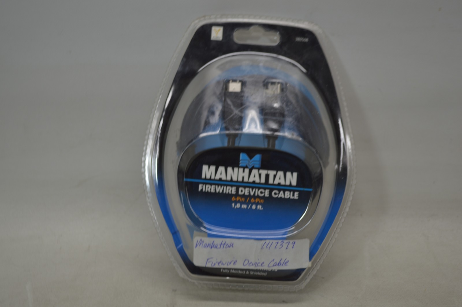 Manhattan FIREWIRE DEVICE CABLE 6-Pin / 6-Pin 1,8m / 6 ft. 380508 *New Unused*