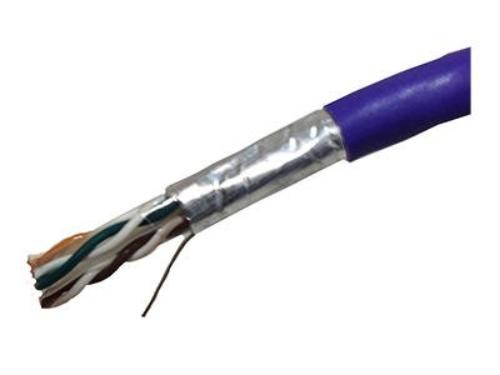 Weltron T2404L6SHPPL 1000ft Cat 6 STP Plenum Cable Purple