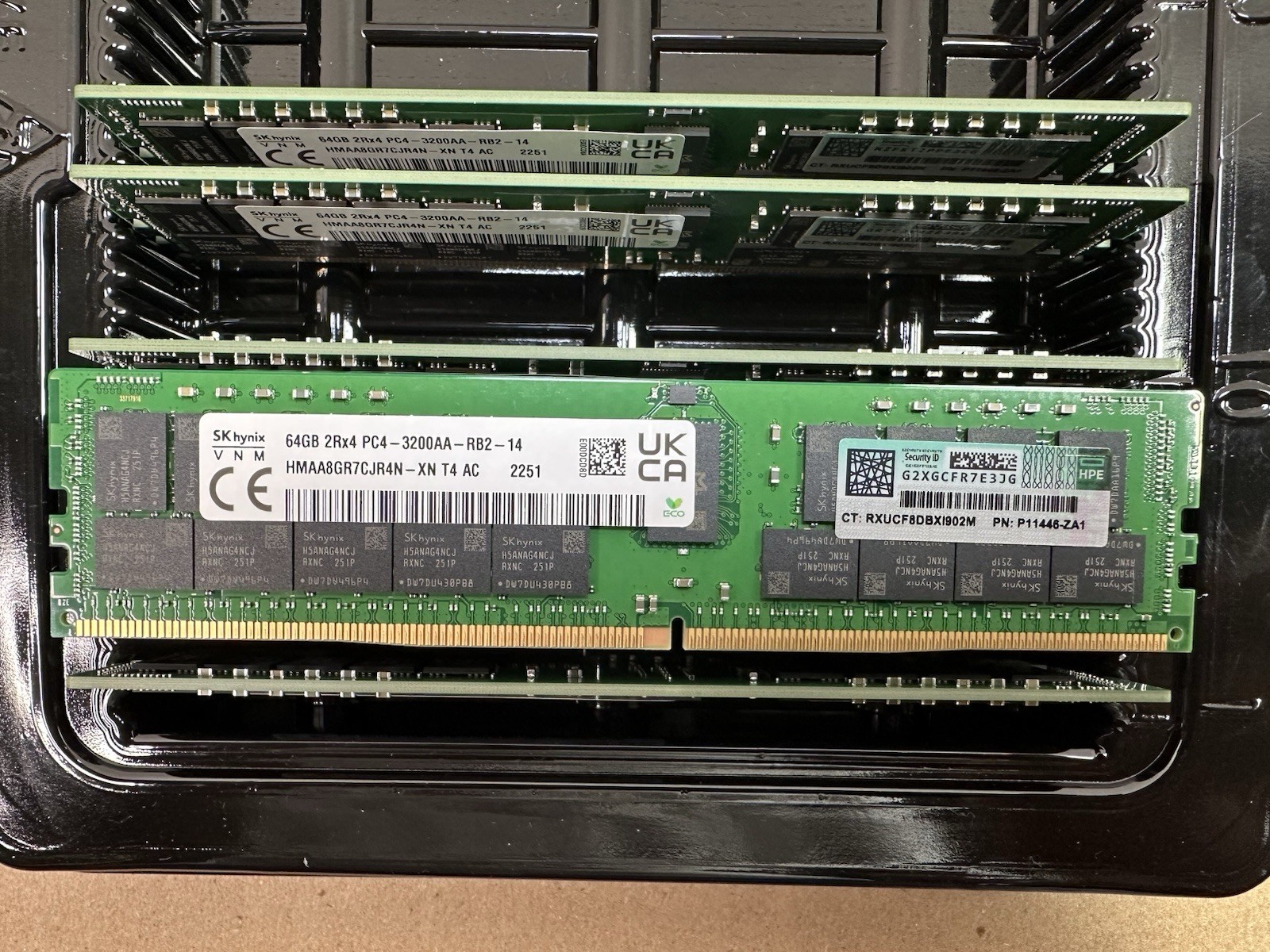 HPE 64GB PC4-25600 DDR4-3200 2Rx4 ECC Server Memory Ram P11446-ZA1 Dual Rank Reg