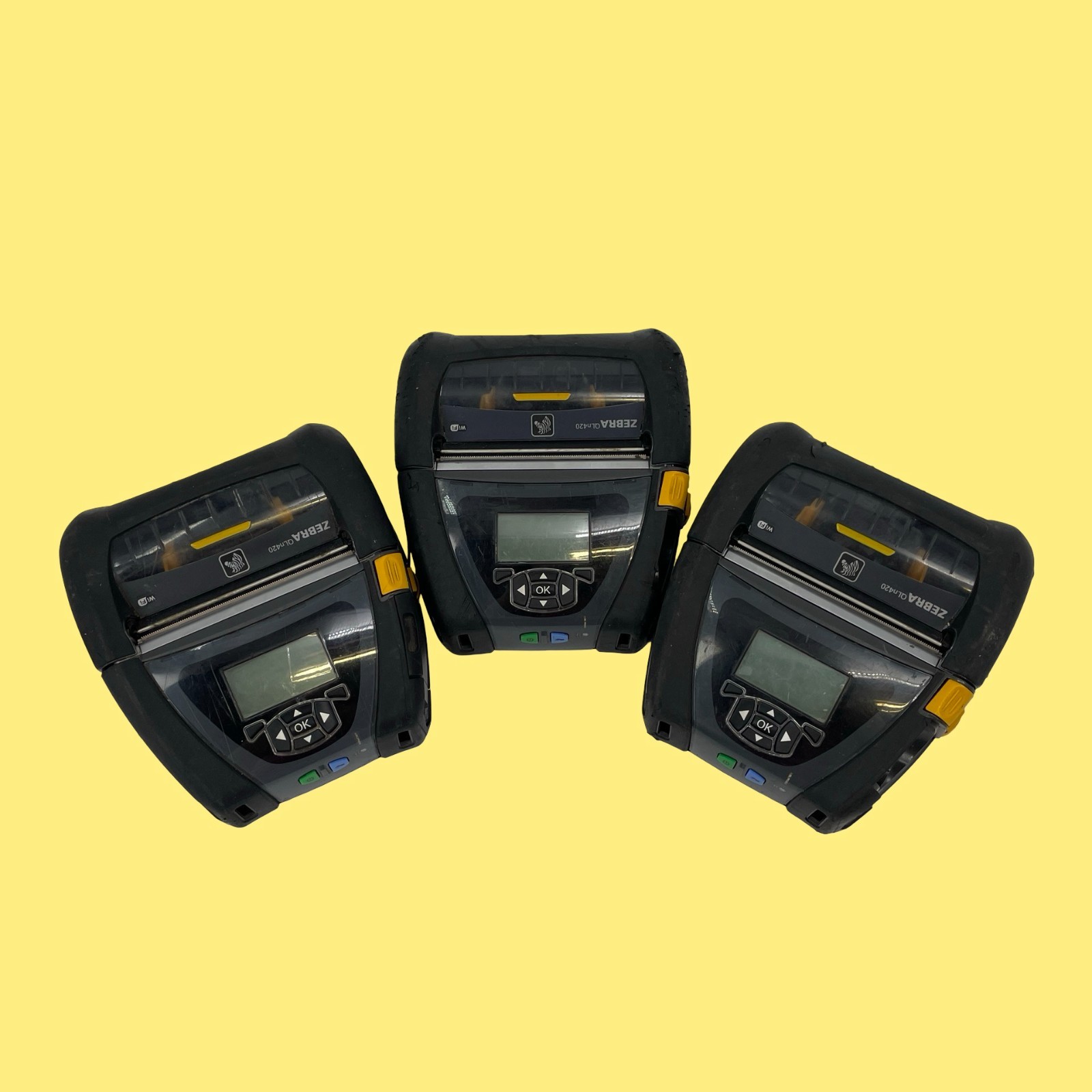 FOR PARTS Lot of 3 Zebra QLN420Mobile Label Printers #5994 z65b216