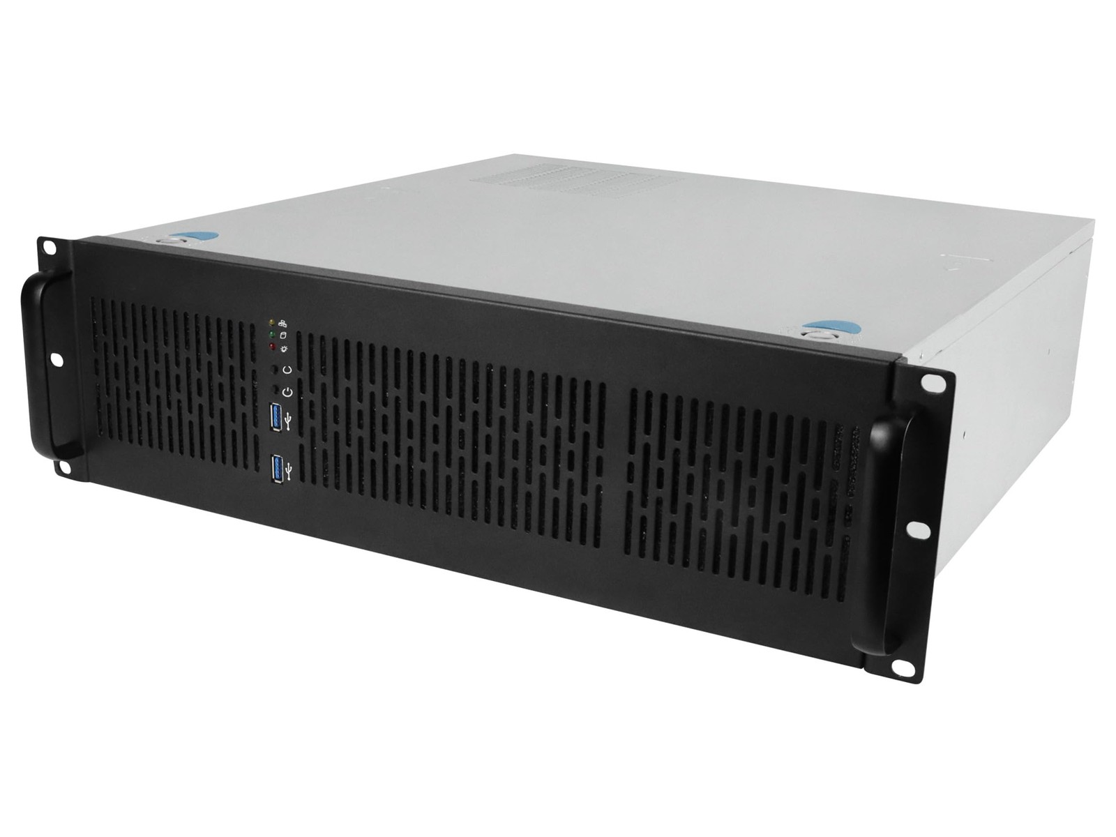 3U Server Chassis Rackmount Case, 6X 3.5 Bays, Compatible, 2X 80mm Fans, 2X