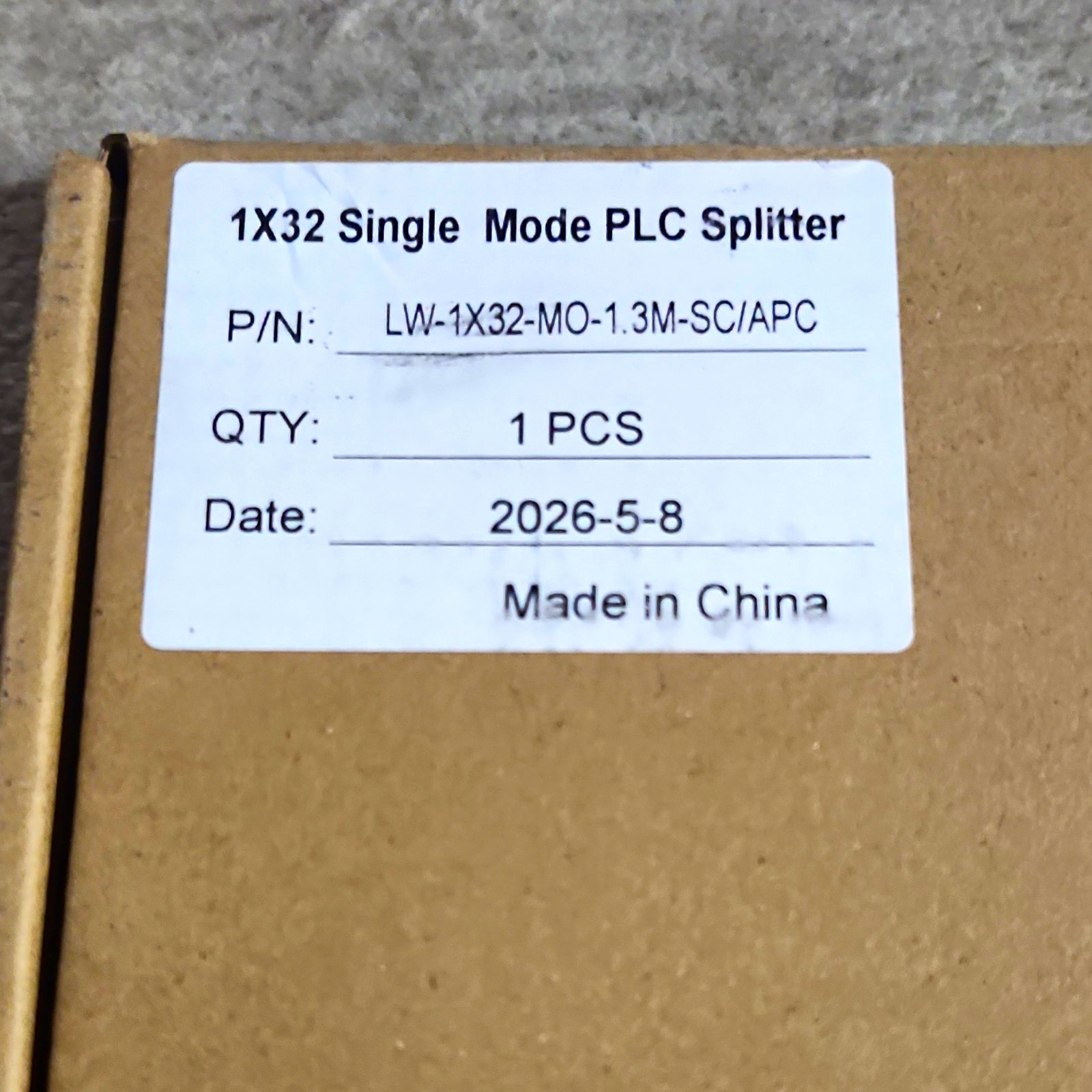 Sytera Network 1x32 PLC Splitter Single-Mode Optical Network SC/APC-SC/APC 1.3m