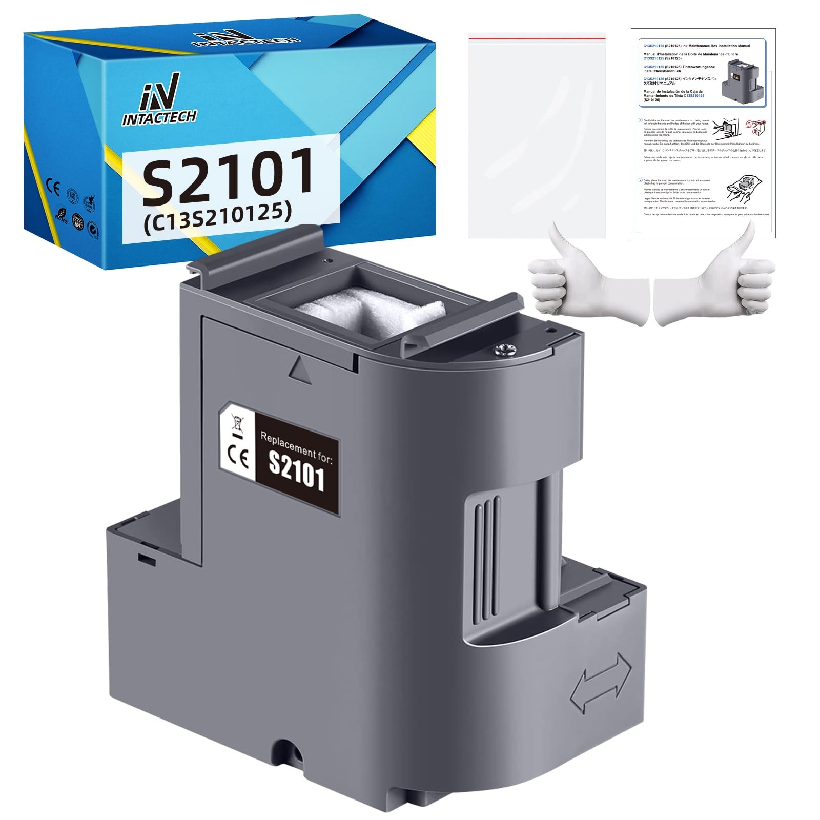 C13S210125 Maintenance Box for Epson SC-F170 SC-F100, 1-Pack