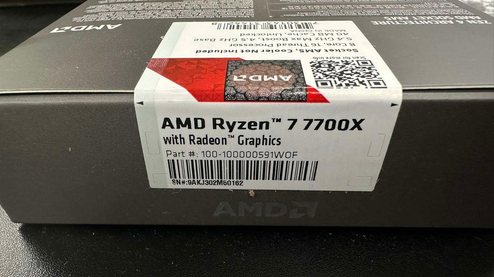 AMD Ryzen 7 7700X 8-Core 4.5GHz Socket AM5 Desktop Processor