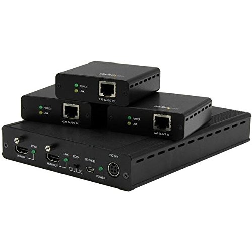 StarTech ST124HDBT 3-Port HDBaseT Extender Kit 4K HDMI Splitter