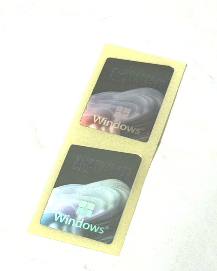 2x Windows 11 Operating System Color Shifting Sticker Badge Decal  16mm x 22mm