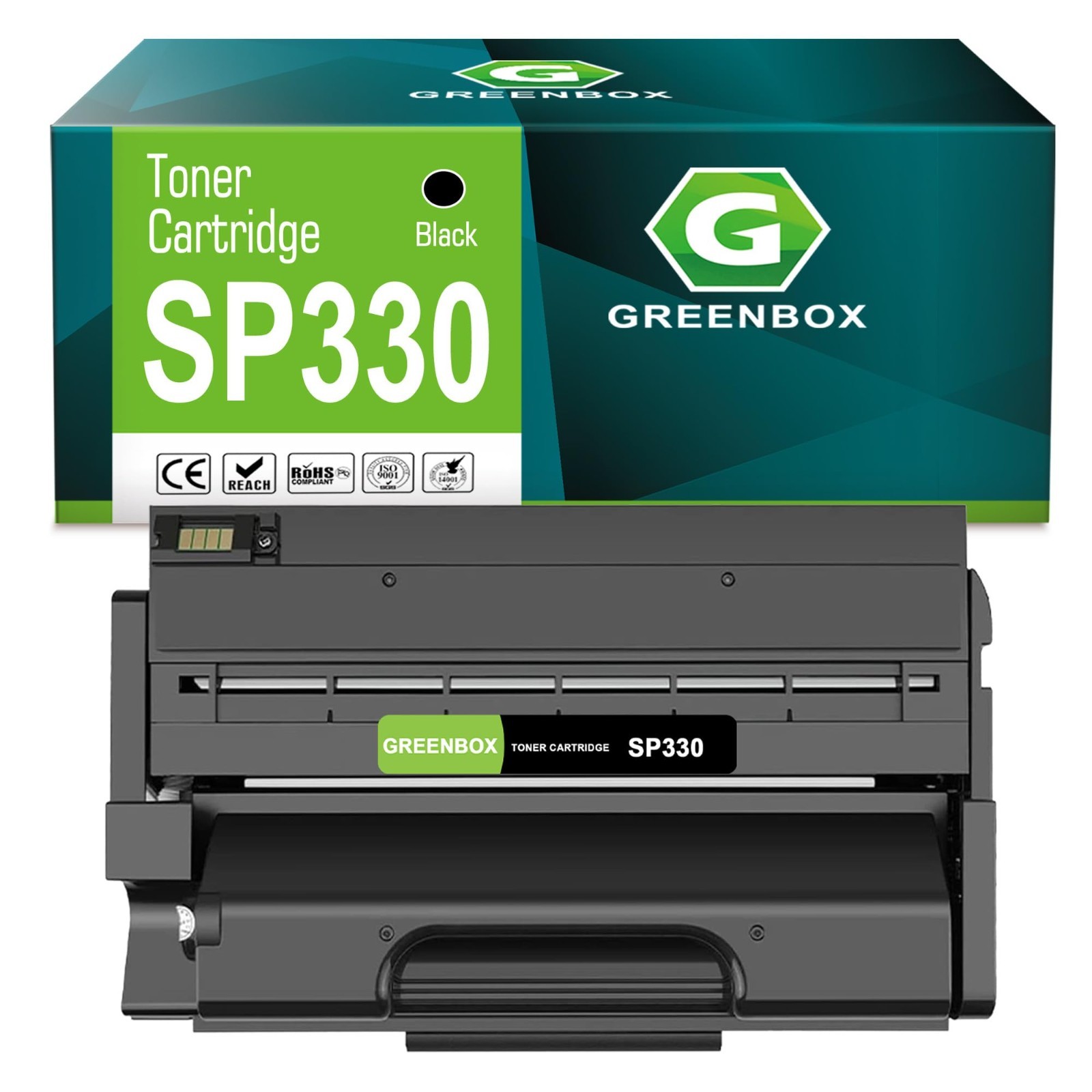 GREENBOX Compatible SP 330 Black Toner Cartridge Replacement for Ricoh 408288 SP