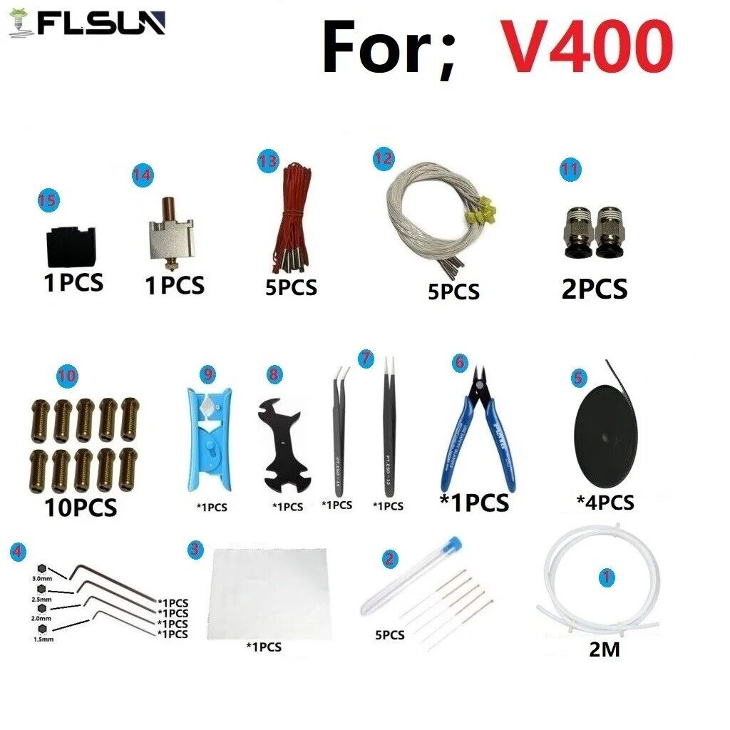 FLSUN V400 3d Printer Accessories Parts Wholesale Clean Hotend Heat Rod Line Set