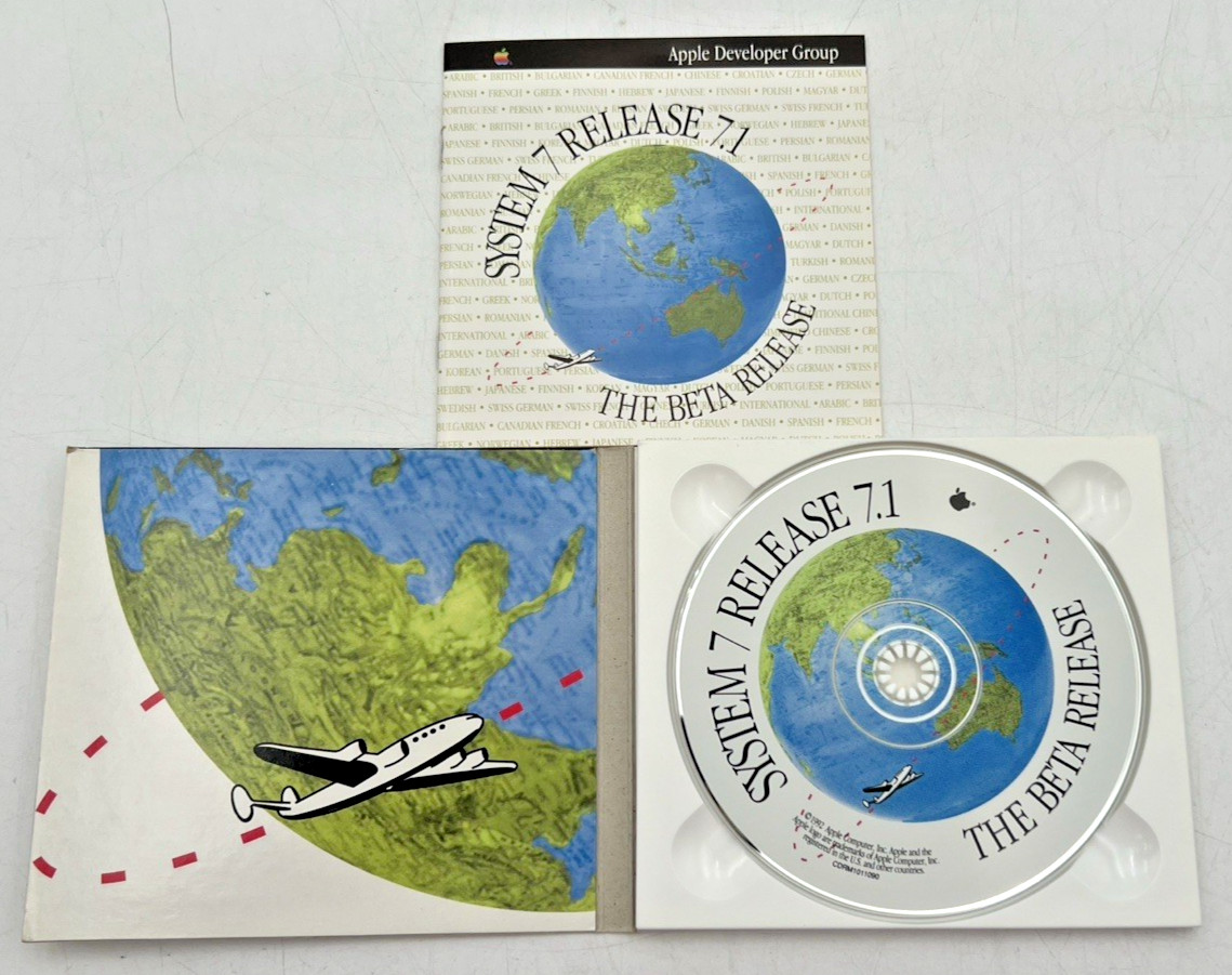 1992 APPLE DEVELOPER SYSTEM 7 RELEASE 7.1 THE BETA RELEASE CD-ROM